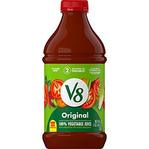 46-Oz V8 100% Vegetable Juice: Original, Spicy Hot, or Low Sodium Original $2.58 w/ S&S + Free Shipping w/ Prime or on $35+