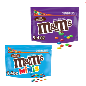 Walgreens: 9.4-Oz M&M's Chocolate Candies (Minis or Dark Chocolate) 2 for $4.03, 3.5-Oz WarHeads Ooze Chewz 2 for & More + Free Store Pickup $10+