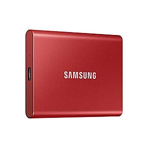 SAMSUNG T7 1TB, Portable SSD, up to 1050MB/s, USB 3.2 Gen2, Gaming, Students & Professionals, External Solid State Drive (MU-PC1T0R/AM), Red $76 + Free Shipping