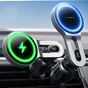 Prime Members: Lisen 15W Wireless MagSafe Phone Car Vent Mount Charger $15 + Free Shipping