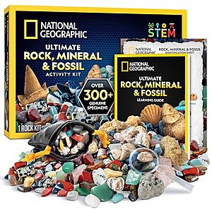 National Geographic 300+ Piece Ultimate Rock, Mineral, Fossil & Geode Collection Kit $14.68 + Free Shipping w/ Prime or $35+ orders
