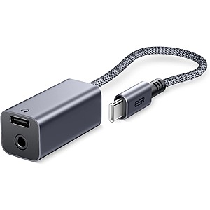 ESR 2-in-1 USB-C 3.5 mm Headphone Jack Adapter w/ PD Fast Charging Port for Samsung & iPad $6 + Free Shipping w/ Prime or $35+ orders