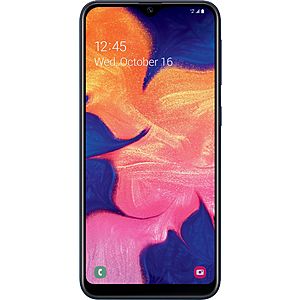 32GB Samsung Galaxy A10e Prepaid Smartphone for Total Wireless (Locked) $30 + Free Curbside Pickup