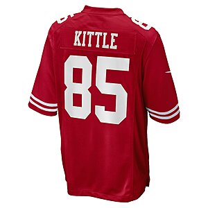Men's 49ers George Kittle Nike Scarlet 75th Anniv. Game Jersey (3XL) $56 + Free Shipping