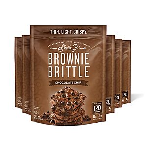 Sheila G's Brownie Brittle – Original Chocolate Chip Thin and Crispy Sweet Snacks (6-pack 5oz) Rich Gourmet Dessert Bites $10.63 Amazon S&S