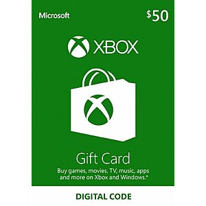 $50 Xbox gift card (Digital Code) ~$40