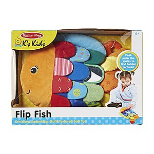 Melissa & Doug Buy 2 Get 1 50% off: Flip Fish Soft Baby Toy $14.69, K's Kid Musical Farmyard Cube $15 & More + Free Shipping w/ Prime or on $25+