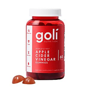 60-Count Goli Apple Cider Vinegar Gummy Vitamins w/ Vitamins B9 & B12 $9.44 w/ S&S + Free Shipping w/ Prime or on $25+