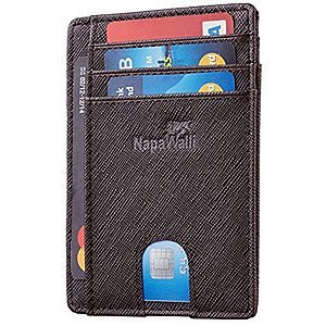 NapaWalli Minimalist leather wallet and Passport holder On Amazon for $2.40