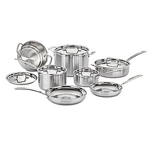 Cuisinart MultiClad Pro Triple Ply Stainless Steel Cookware Set (12 Pieces) (MCP-12N) ~$170 AC @ Amazon