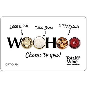 Total Wine & More $100 Gift Card (Email Delivery) $90 "Limit 3" at Newegg