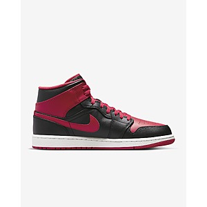 Nike Men's Air Jordan 1 Mid Shoes (Black/White/Red) $100 + Free Shipping
