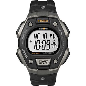 Timex 38mm Ironman Classic Watch (Black/Silver) $29 + Free Shipping w/ Prime or on $35+