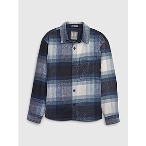 Gap Men's Plaid Shirt Jacket (Indigo Blue) $28 + Free Shipping on $49+