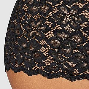 Maidenform Women's Casual Comfort Cheeky Lace Boyshort Underwear (Black) from $3.40