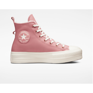 Converse Chuck Taylor Women's All Star Lift Platform Sherpa-Lined High-Top Leather Shoes (Rust Pink/Egret/Egret) $44 + Free Shipping