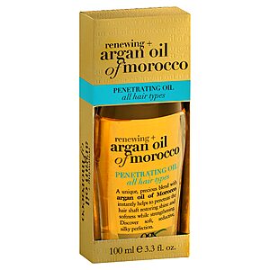 3.3-Oz OGX Renewing + Argan Oil of Morocco Penetrating Silky Hair Oil Treatment (All Hair Types) $4.30 w/ S&S + Free Shipping w/ Prime or on $25+
