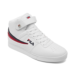Fila Men's Vulc 13 Mid Plus Casual Shoes (White or Black) $25 + Free Shipping