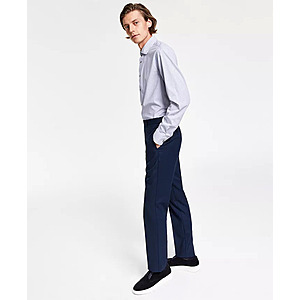 Calvin Klein Men's X-Fit Slim-Fit Stretch Suit Pants (Blue Birdseye) $28 + Free Shipping