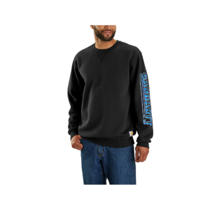 Carhartt Men's Loose Fit Midweight Crewneck Logo Sleeve Graphic Sweatshirt (Black) $31.87 + Free Shipping