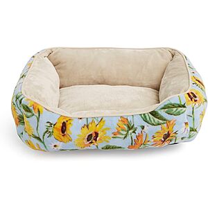 Vera Bradley Fleece Plush Pet Bed (Sunflower Sky, Small/Medium) $16 + Free Shipping w/ Prime or on $35+