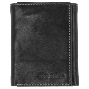 Steve Madden Men's Antique-Like Trifold Leather Wallet w/ RFID (Black) $5.59 + Free Shipping w/ Prime or on $35+