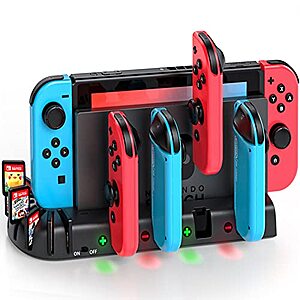 Nintendo Switch Controller Compatible Charging Dock Station Extension w/ 8 Game Storage Slots $12.29 + Free Shipping w/ Prime or Orders $25+