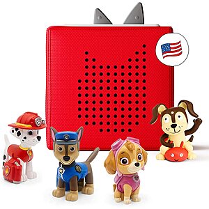 Toniebox Audio Player Box Starter Set w/ Chase, Skye, Marshall, & Playtime Puppy (Red, Light Blue) $90 + Free Shipping