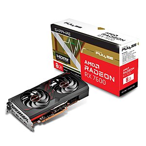 Sapphire Pulse AMD Radeon RX 7600 8GB GDDR6 Gaming Graphics Card w/ Resident Evil 4 Game (Digital Delivery) $243 + Free Shipping