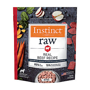 8-Ounce Instinct Frozen Raw Grain-Free Adult Dog Food (Beef) Free + Free Store Pickup