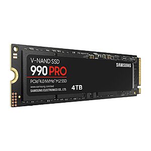 Prime Members: 4TB Samsung 990 Pro PCIe 4.0 NVMe M.2 Solid State Drive SSD $280 + Free S/H