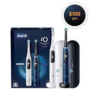 Oral-B IO Professional Clean Rechargeable Electric Toothbrush Twin Pack + Crest 3D Whitestrips Glamorous White $200 + Free Shipping