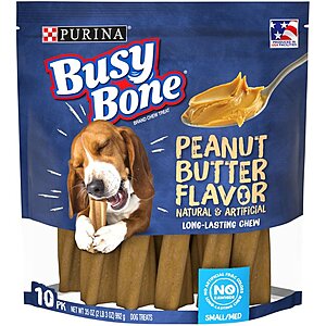 New Chewy Autoship Customers: 10-Count Purina Busy Bone Long-Lasting Peanut Butter Flavor Dog Treats 4 for $20.42 ($5.10 each) + Free Shipping