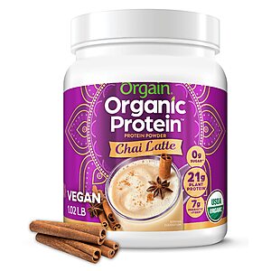 1.02-Lb Orgain Organic Vegan Protein Powder (Chai Latte) $11.45 w/ Subscribe & Save