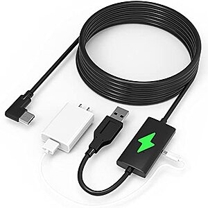 Kuject Design 16FT Link Cable for Oculus Quest 2/Pro, with Separate Charging Port for Ultra-Durable Power, USB 3.0 Type A to C Cable for VR Headset Accessories and Gaming PC $14.99