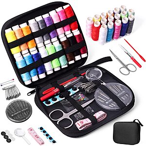 Amazon.com: Sewing Kit with Case Portable Sewing Supplies for Home Traveler, Adults, Beginner, Emergency, Kids Contains Thread, Scissors, Needles, Measure etc $5.49