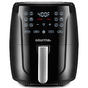 6-Quart Gourmia Digital Air Fryer with Guided Cooking (Black) $53 + Free Shipping