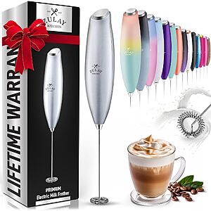 Zulay Powerful Milk Frother for Coffee with Upgraded Titanium Motor For $7.99
