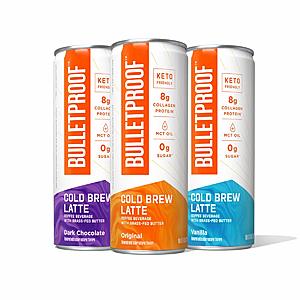 Bulletproof Coffee 12 Pack of Cold Brew Cans 50% Off (~$14 with S&S) $14.35