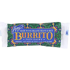 Whole Foods: Amy's Frozen Burritos (Southwestern, Black Bean & More) 10 for $10 or less w/ Prime