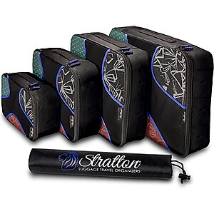 Stratton 5 Set Packing Cubes, Travel Luggage Organizers with Laundry Bag - $8.99