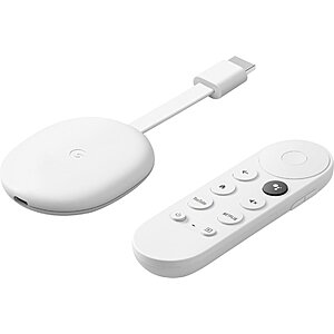 Google Chromecast w/ Google TV Streaming Media Player: 4K $40, HD $20 + Free Store Pickup