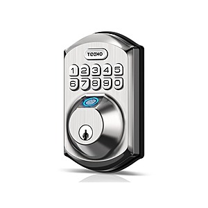 TEEHO Keyless Entry Door Lock with Keypad (Satin Nickel) $29.99 w/ Free Prime Ship sold via Woot $29.98