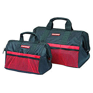 2-Piece Craftsman Tool Bag Set (13" & 18", Black/Red) $10 + Free Store Pickup ~ Ace
