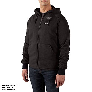 Milwaukee Men's M12 12V Black Heated Jacket Hoodie Kit w/ 2 Ah Battery & Charger (Black) $89 & More F/S ~ Home Depot