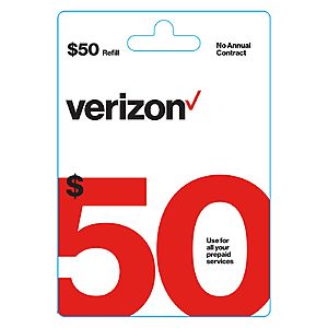 Prepaid Airtime Phone Refill Cards (Verizon, T-Mobile & More): Spend $50, Get $5 Off (Email Delivery)