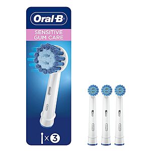 Oral-B Sensitive Gum Care Electric Toothbrush Replacement Brush Heads Refill, 3 Count - $11.26