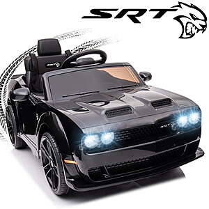 Dodge Challenger 12 V Powered Ride On Car with Remote Control  SRT Hellcat Toys $169.99