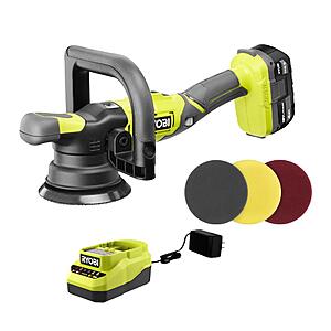 RYOBI 18V ONE+ 5" Variable Speed Dual Action Polisher Kit with battery $89.99