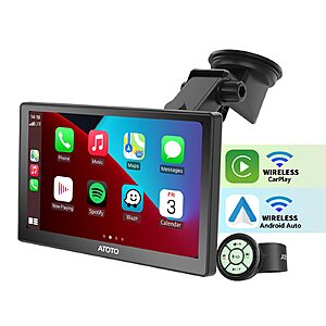 ATOTO P8 Portable Car Stereo, Wireless CarPlay & Wireless Android Auto for $98.9+FS